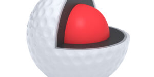 three-piece golf ball view